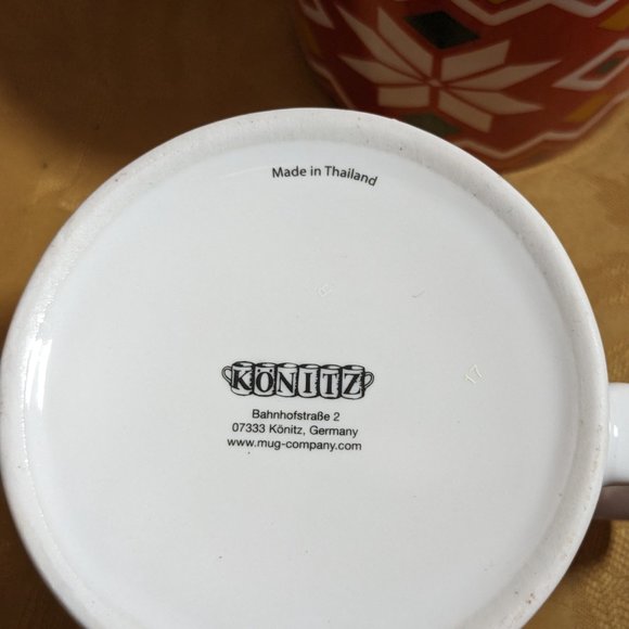 German Mugs Waechtersbach Set of 4 Pattern Inspired By Scandinavian Sweaters - Picture 6 of 11